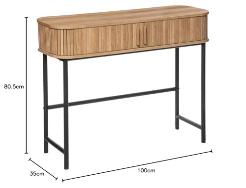 Console Colva 2 Portes effet chêne scandi, ATMOSPHERA
