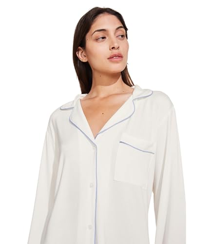 Image of Eberjey Gisele Classic Women's Pajama Set | Long Sleeve Shirt + Long Pants