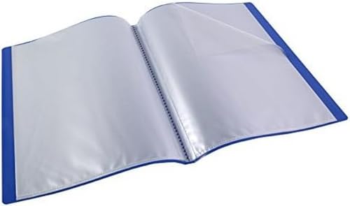 Viquel - Protège documents 40 vues (20 pochettes) - Reliure Format A4 - Porte vues de bureau ESSENTIEL RECYCLE - Fabriqué en France - Bleu opaque