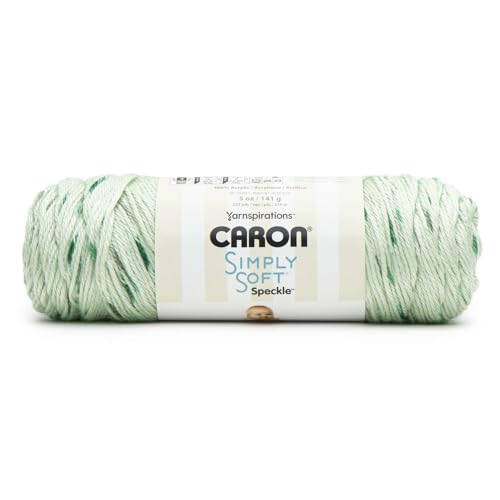 Caron Simply Soft Speckle White Sage hilo de tejer jaspeado de 141g 2