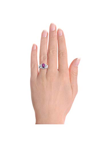 Bague rubis rouge pierre de naissance juillet argent RYLOS