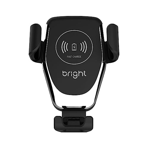 Bright, Carregador sem Fio Veicular com Suporte 2 em 1, Suporte com 3 Posições, Ajuste de Posição, E