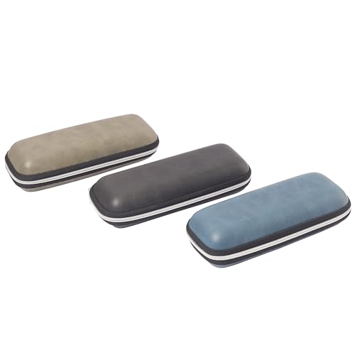 Image of VIVID Vision Unisex Adult Eyewear Specs Case Cover | Screw Driver | Free Cloth | Protect Eye Glasses | Leatherite | Spectacles | IC - 309 | 3 IN 1 | Grey