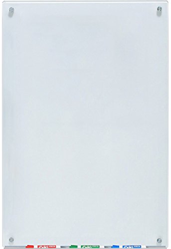 Audio-Visual Direct White Glass Dry-Erase Board Set - 3' X 2' - Includes Hardware & Marker Tray (Non-Magnetic) #TOP1