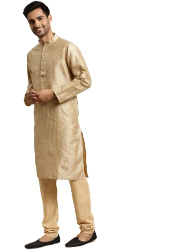 Image of SOJANYA Men's Jacquard Silk Long Kurta - Diwali Celebration Ethnic Wear for Men