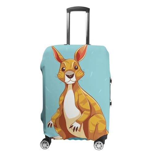 Funny Cartoon Kangaroo Zoo Printed Luggage Cover Protector, Fits 18-32 Inch Luggage