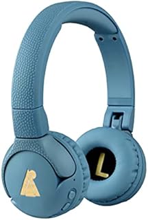 POGS kids bluetooth headphones | The Gecko | Foldable and robust headphones for kids from 3 years with volume control, microphone, volume limiter 85 dB | Music-sharing function (blue wireless)