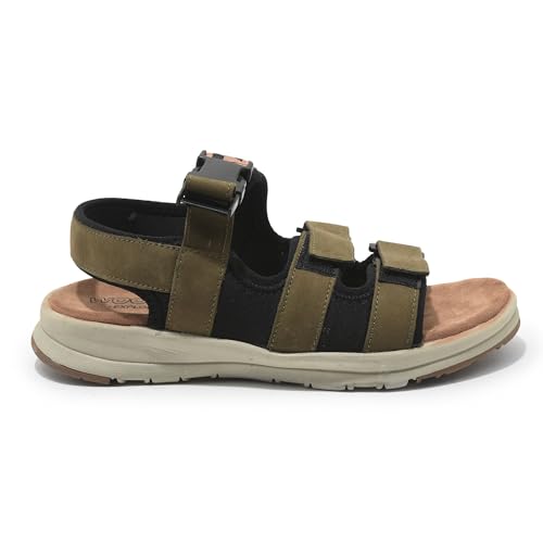 Image of Woodland Men Olive Green Sandal