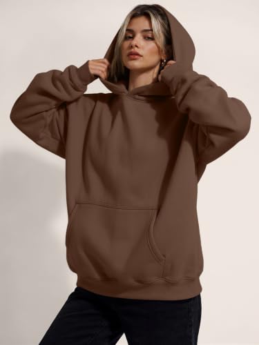Image of Trendy Queen Women Oversized Hoodies Fall Outfits | Gentle Skin Feel, Aesthetic Drop Shoulder, Large Kangaroo Pocket, Seamless Daily Outfit Match