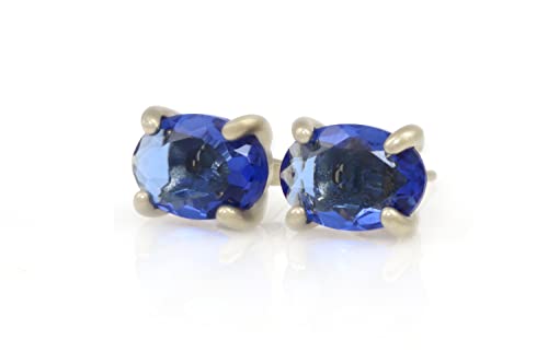 Boucles d'oreilles en saphir anti-allergie et polyvalentes - 6