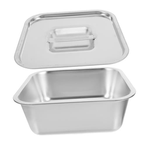 DONFAMDS Plato Cuadrado Placa De Acero Para Alimentos Bandejas Redondas Para Vapor Platos De Merienda Plato De Carne Bandeja De Cena Bandeja De Té Pequeña Silver Acero Inoxidable