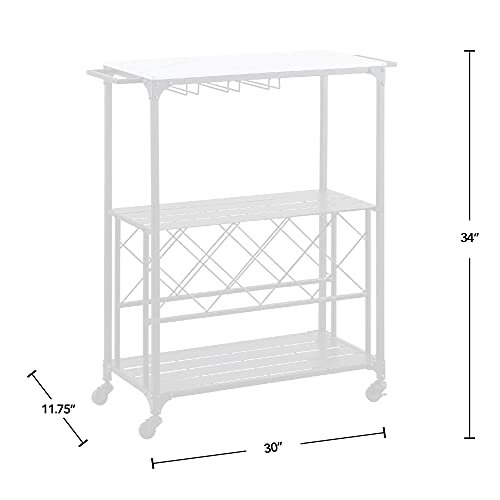 FirsTime-Co-Black-and-White-Riesling-Marbleized-Bar-Cart-Slim-Kitchen-Serving-Cart-and-Coffee-Cart-with-Storage-for-Liquor-and-Glasses-Metal-and-Wood-Industrial-30-x-1175-x-34-inches FirsTime Co Black and White Riesling Marbleized Bar Cart Slim Kitchen Serving Cart and Coffee Cart with Storage for Liquor and Glasses Metal and Wood Industrial 30 x 1175 x 34 inches
