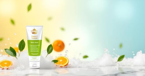 Image of PavitraPlus Vitamin C Face Wash for Glowing Skin and Skin Brightening with Niacinamide and Vitamin E for Dark Spots - Daily Cleanser for Women and Men, All Skin Types, 100ml