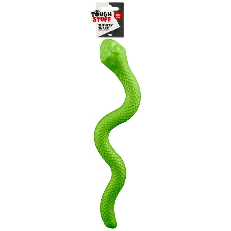 BargainsMania Treat Snake Dog Toy - Green - This Treeat Snake Dog Toy Is Perfect For Your Pet To Have Some Energetic Fun Whilst Searching For Treeats.