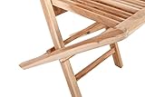 Teak Klappstuhl Menorca, Teakholz geschliffen, naturbelassen strapazierfähig - 4