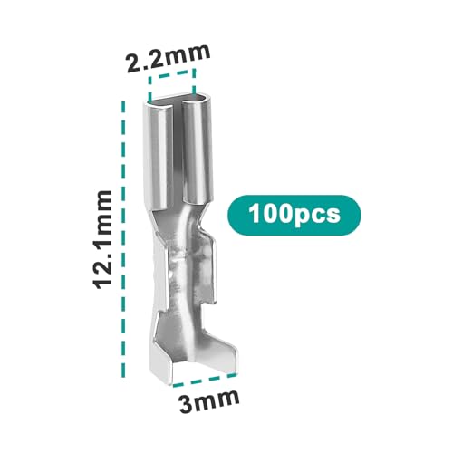 VGOL 100pcs Car Speaker Mini Toggle Switch 2.2mm Female Quick Connector Crimp Connector Spade Terminal Automotive Wiring Terminal - Image 3