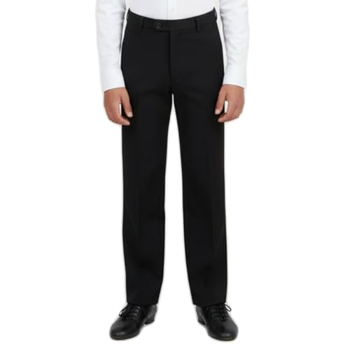 Ready4Dance® Tanzhose für Jungen | Ab 6 Jahren | Made in Italy, Weiches & Elastisches Funktionsmaterial | Ideal für Turniere & Training, 8 Jahre schwarz