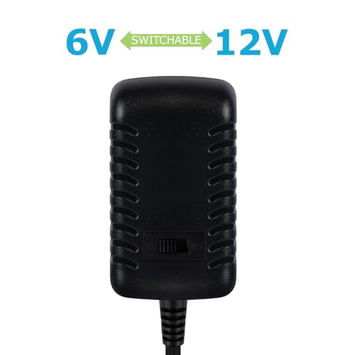 UPG D1724 Sealed Lead Acid Battery Charger (6V/12V Switchable Single-Stage With Alligator Clips)