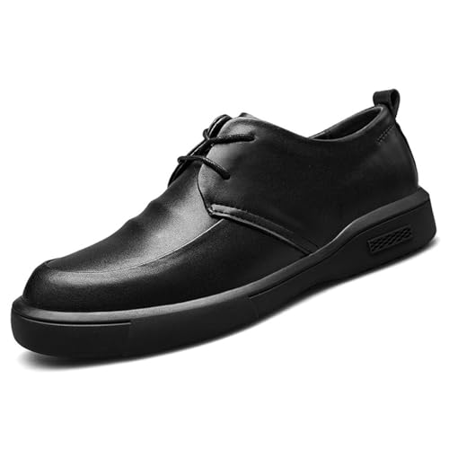 Men’s Formal Dress Oxford Shoes, Platform Round Toe Lace-up Comfort Brogue Oxfords Casual Business Work Dress Shoes