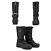NORTIV 8 Men's Snow Boots Waterproof Winter Insulated Fur Liner Lightweight Outdoor Hiking Tall Booties Black 8 Quebec-M