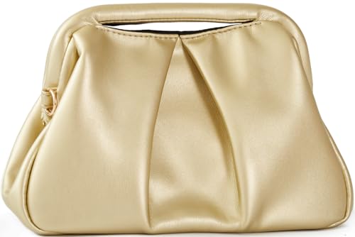 Image of Evening Bag Clutch Purse for Women Top-handle Clutch Bag Detachable Chain Crossbody Bag Party Wedding Handbag
