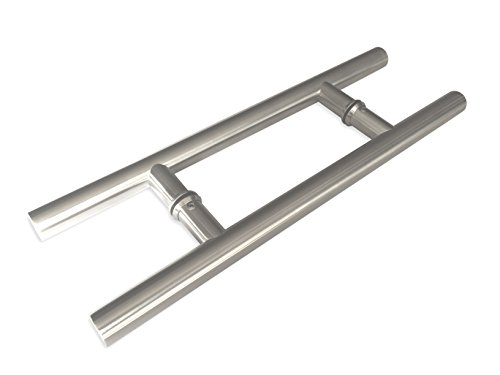 Modern & Contemporary Double-Sided Ladder Style Push-Pull Stainless Door Handle (16 Inches/406Mm) For Steel, Aluminum And Glass Doors, Brushed Stainless Steel Finish (16 Inch, Satin Stainless Steel) #TOP2