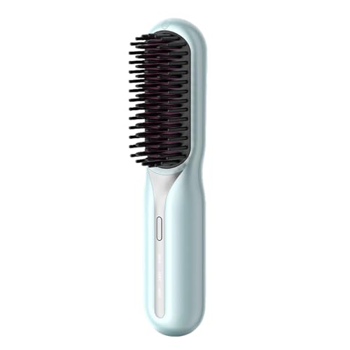 Image of Cordless Hair Straightener Comb,Portable Curling Iron for Travel,Anti-Scald Rechargeable Straightening Hot Comb