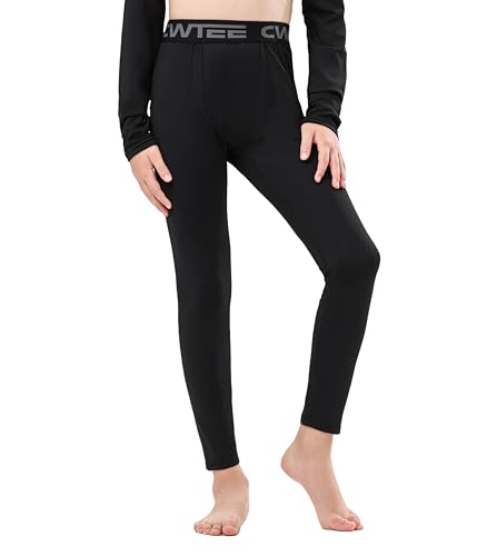 Boy's Compression Pants Full Length Athletic Leggings 1 or 3 Pack Running Hockey Baselayer Tights2