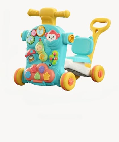 子供の歩行器、多機能音楽テーブル付きおもちゃベビーカー。スライド機能と転倒防止機能を備え、歩行補助に適している (B)