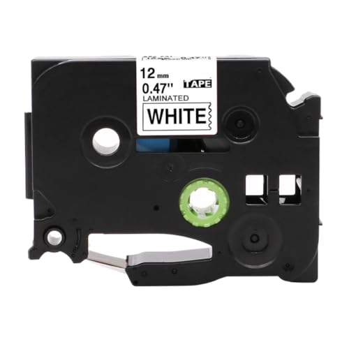 Cassette laminée étanche pour étiqueteuse 210, ruban d'étiquettes 12mm 9mm noir sur blanc résistant