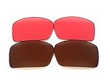  Galaxylense Lentes de recambio con tecnología de Prizm para Oakley Gascan Gafas de sol para hombre o mujer 60x1.5x35 mm Regular Brown/Ruby