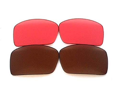 Galaxy Prizm Technology Replacement Lens For Oakley Gascan Sunglasses Brown/Ruby