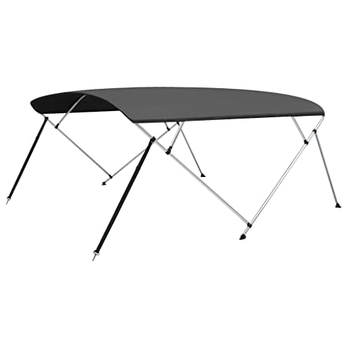 Taud de Soleil Bimini 4 Arceaux Anthracite Largeur Réglable 230-244 cm Solide - 2
