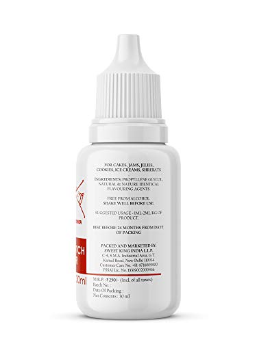 Image of BAKE KING Combo of Red Velvet Milk Vanilla and Butterscotch Flavour 30ML Each Essence for Baking Cakes Jams Jelies Cookies Ice Creams and Puddings Liquid Food Essence (Set of 3)