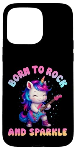 Born to Rock and Sparkle �L���[�g ���j�R�[�� �M�^�[ �L�b�Y ���̎q ���킢�� �X�}�z�P�[�X iPhone 15 Pro Max �p