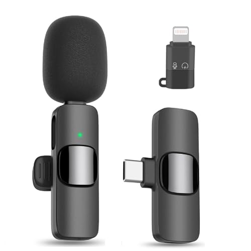 Alles Gute Microfono Wireless Lavalier per iPhone/Android (Tipo C)