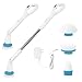 Produktbild Elektrische Reinigungsbürste Spin Scrubber Brush: Power elektrisch Badezimmer Reinigung Scrubber bürste Reiniger mit 3 Reinigungsbürstenköpfen und 1 Verlängerungsgriff für Bad Badewanne Fliesen Weiß