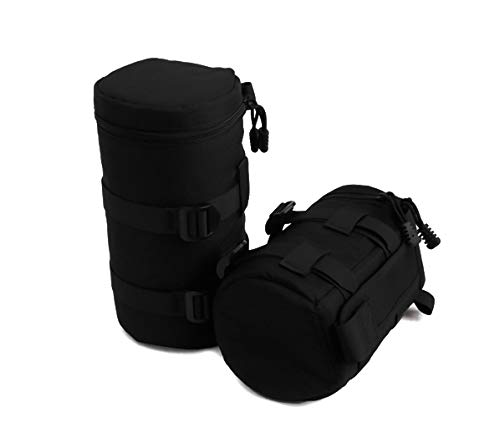Nylon Objektivköcher Tasche Objektivbeutel Aufbewahrung mit Gurte #4 D105xH160mm LC7414