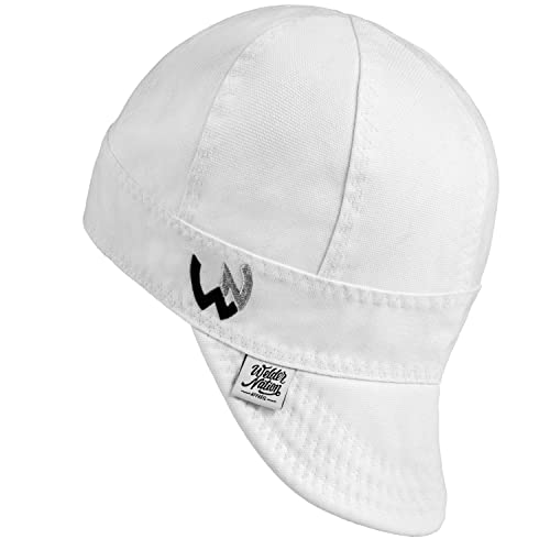 Welder Nation 8 Panel 10 oz Welding Premium Cap 100% Cotton Interior & Duck Canvas Exterior - Protective Durable Heavy-Duty
