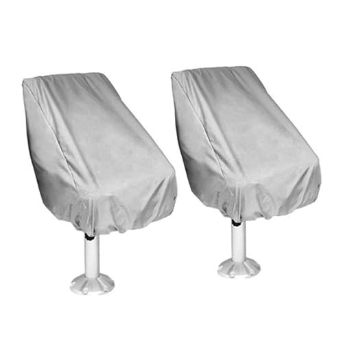 drburpily Funda Impermeable para Asiento de Barco, Protectora de Silla con Cuerda elástica, Duradera y fácil Usar. La Funda para Silla Barco incorpora una Protectora Tela con Cuerda elástica, Gris
