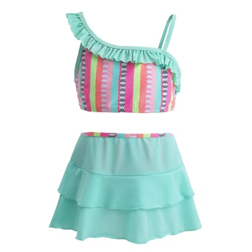 Image of Girl's 3 Piece Swimsuits Bikini Bathing Suit with Cover Up Shirt Beach Swimwear for 3-12 Years