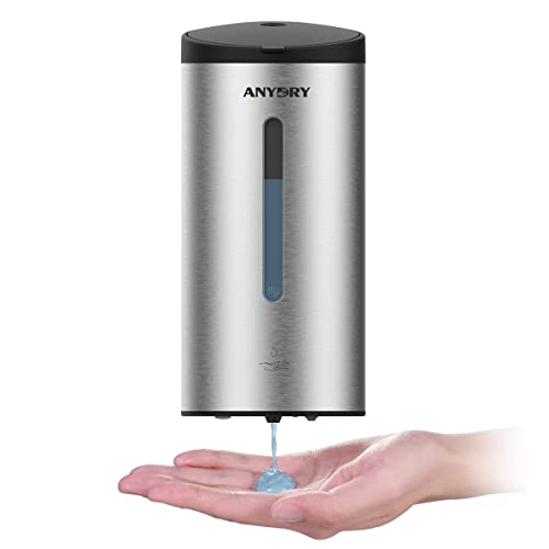 anydry Wall Mount Automatic Liquid Soap Dispenser 1205C 800ml Commercial Automatic Liquid Soap Dispenser Brushed
