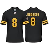 Custom Mens/Youth Football Aaron Stitched T-Shirt for Sports Fan Rodgers Black No Brand/Logos