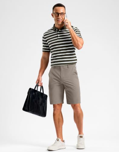 Image of Soothfeel Men's Casual Shorts 5 /7 /9 Inch Golf Dress Shorts for Men Flat Front Work Lightweight Quick Dry with 4 Pockets