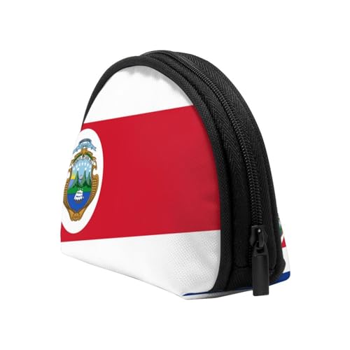 Portable Coin Purse Costa-Rica-Flag Mini Zippered Money Pouch Card Holder4