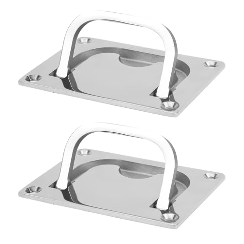 Ascenseur Affleurant de Bateau, Anneau de Levage Affleurant en Acier Inoxydable 316, Trappes Carrées de Pont de Bateau, Poignée de Trappe de Porte pour...