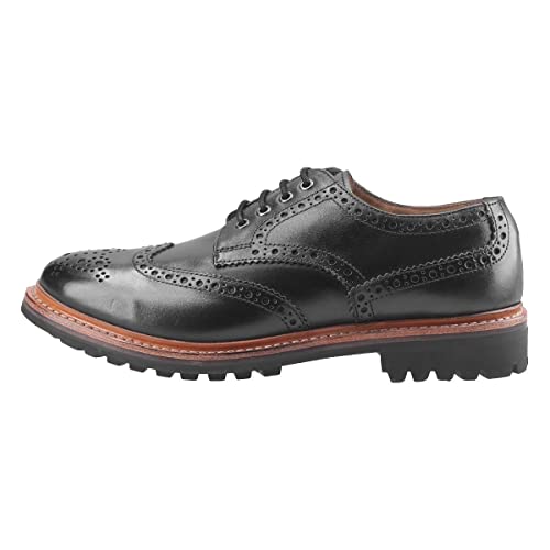 Cotswold Mens Quenington Commando Goodyear Welt Lace Up Shoe Black Size UK 9 EU 43