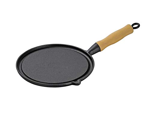 Bifeteira Chapa Ferro Fundido Redonda Lisa 23 Cm