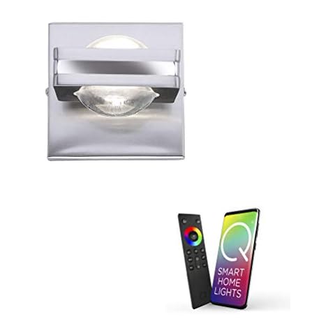 Paul Neuhaus, Q-Fisheye, LED Wandleuchte, 2-flammig, dimmbar mit Fernbedienung, Alexa-fähig, Smart Home, Wandlampe Cover
