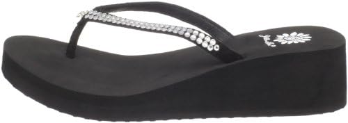 Yellow Box Women's Custard Wedge Flip Flop, Black, 7 M US | Image 6